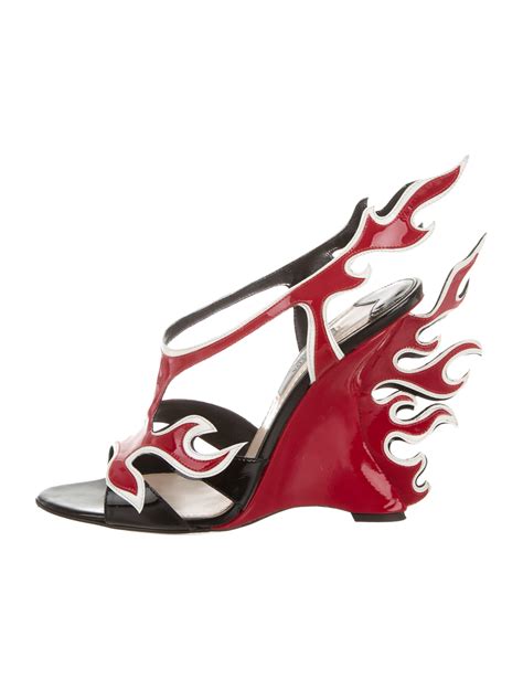 prada fire shows|prada flame wedge.